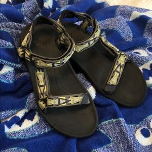 Teva Kids Hurricane 2 Sandals Mosaic Gray and Lime